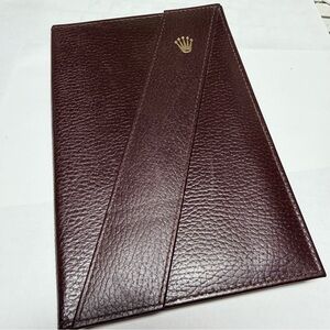 ROLEX Dark Brown Leather Notebook 8x5.30 inches